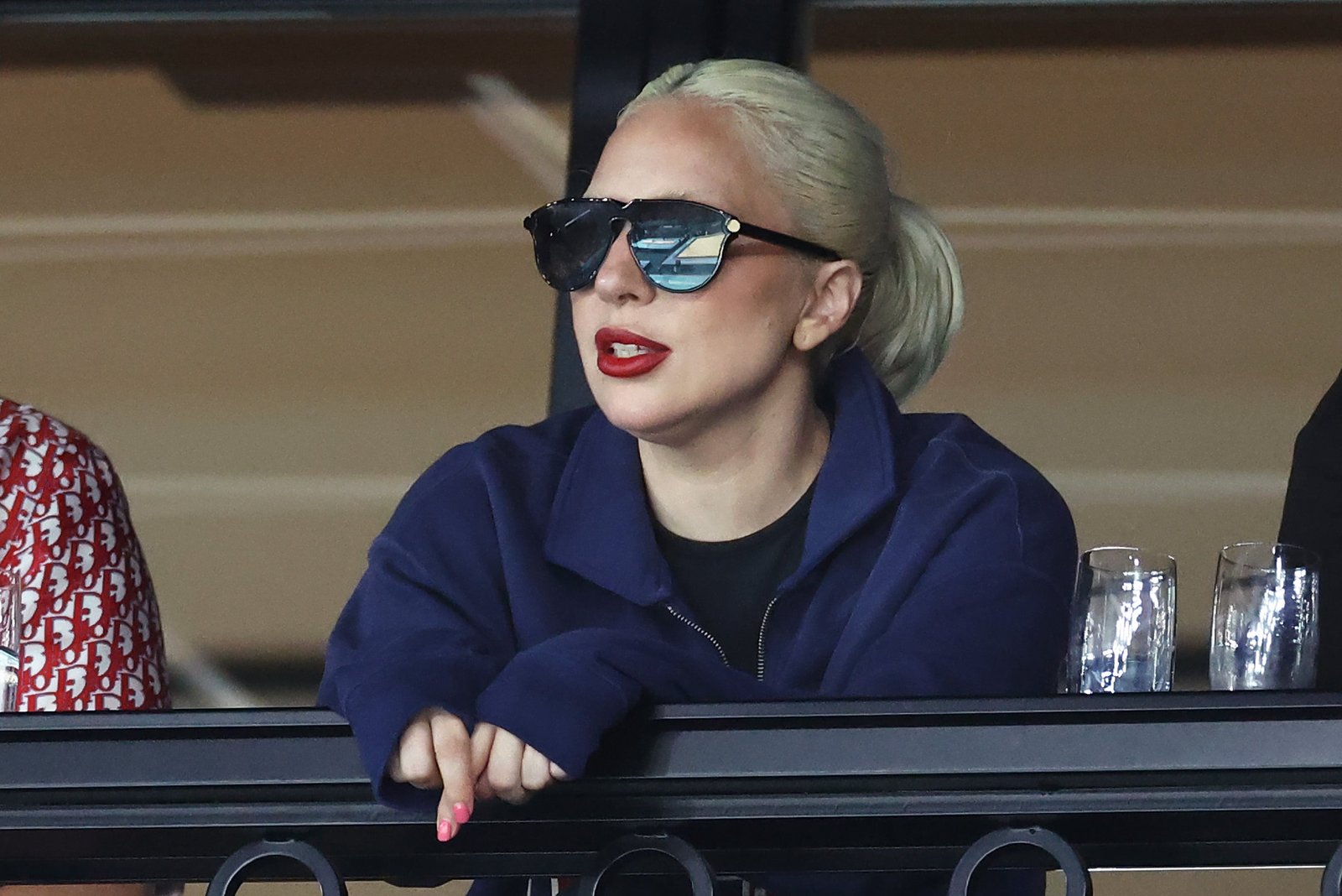 Lady Gaga attends the Women's Gymnastics Academy