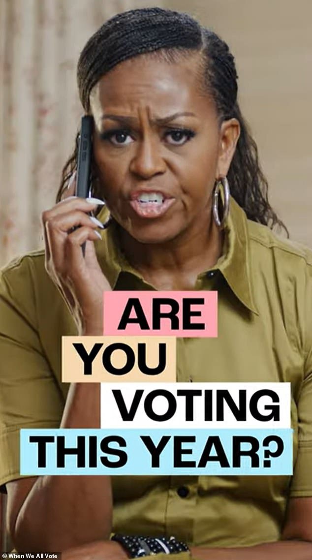 Michelle Obama released a video urging Americans to get ready to vote on Sunday, days after she announced her commitment to Kamala Harris and her husband.