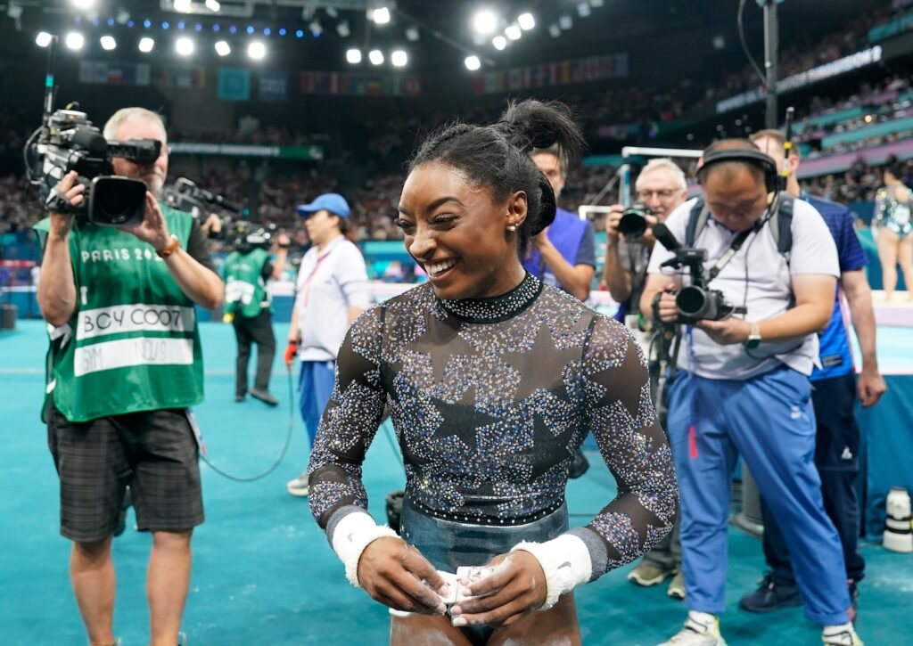 Simone Biles, after having a packed house scare, is having a 'surprising' day